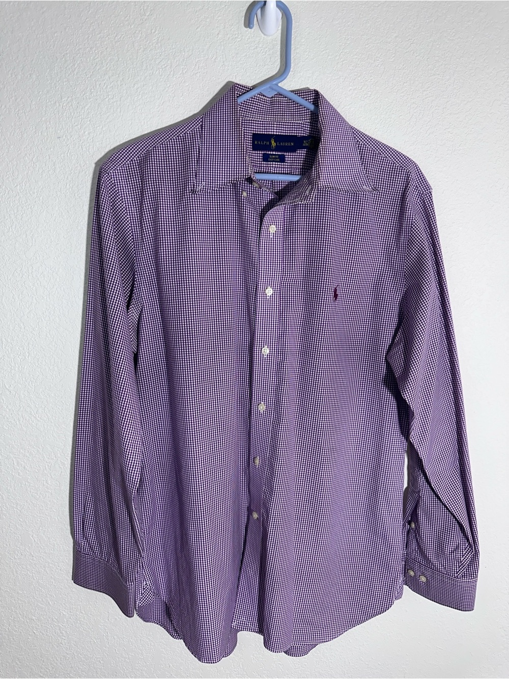 Ralph Lauren Purple Gingham Dress Shirt - Men